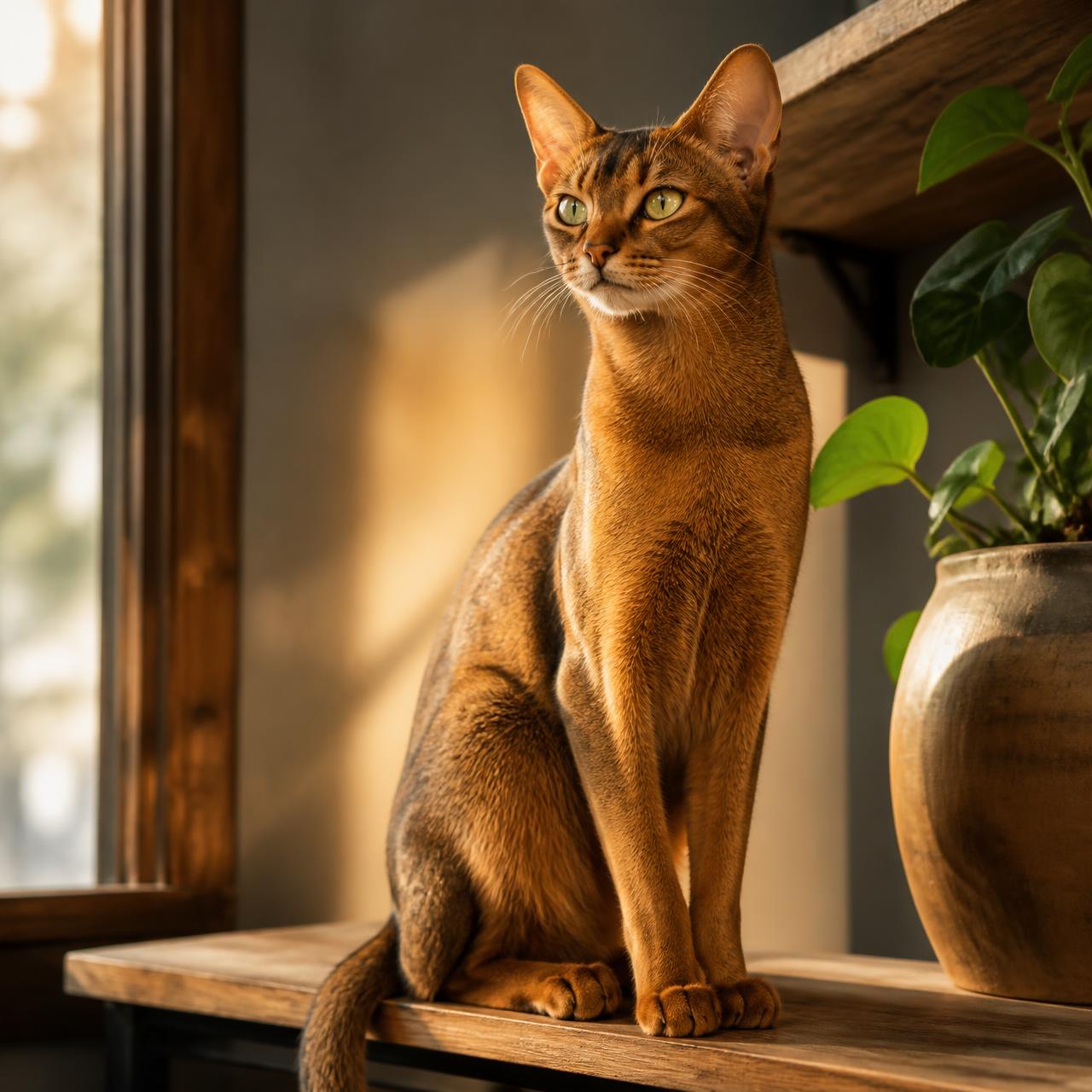 Abyssinian cat portrait