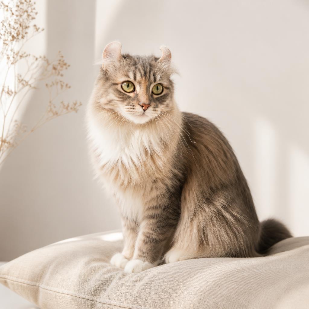 American Curl cat portrait