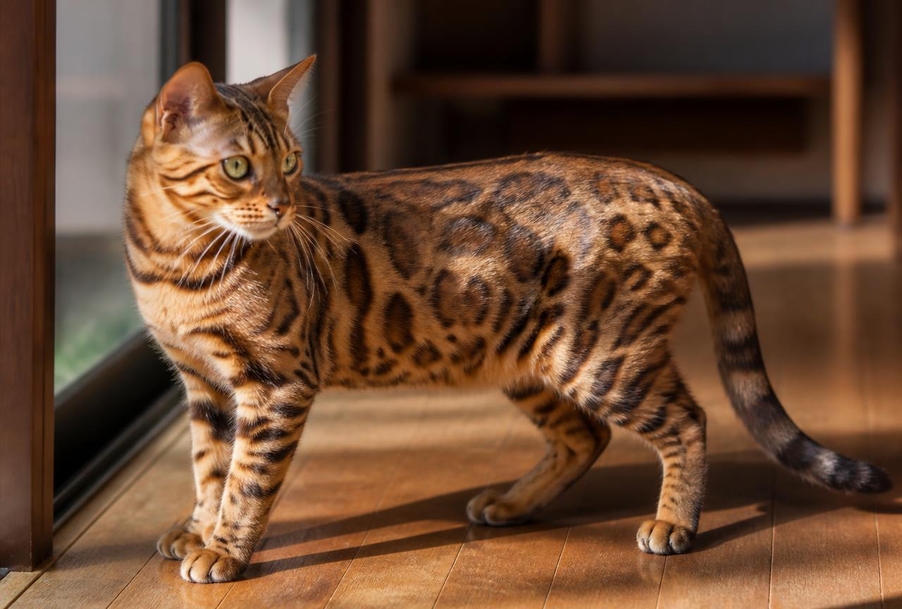 Bengal cat portrait