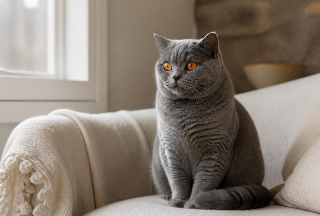 British Shorthair cat portrait