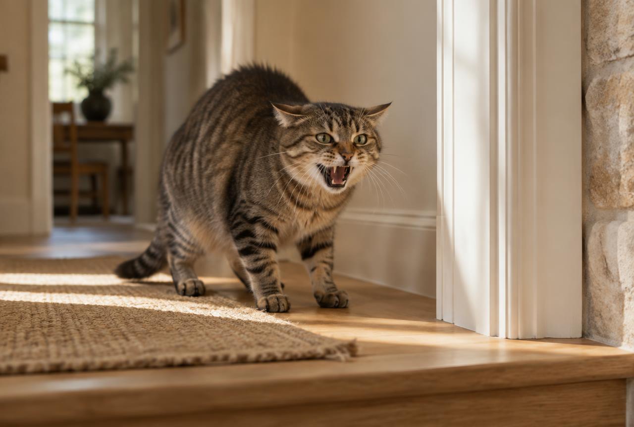 Cover photo for the article Hissing and growling: what a cat is warning you about
