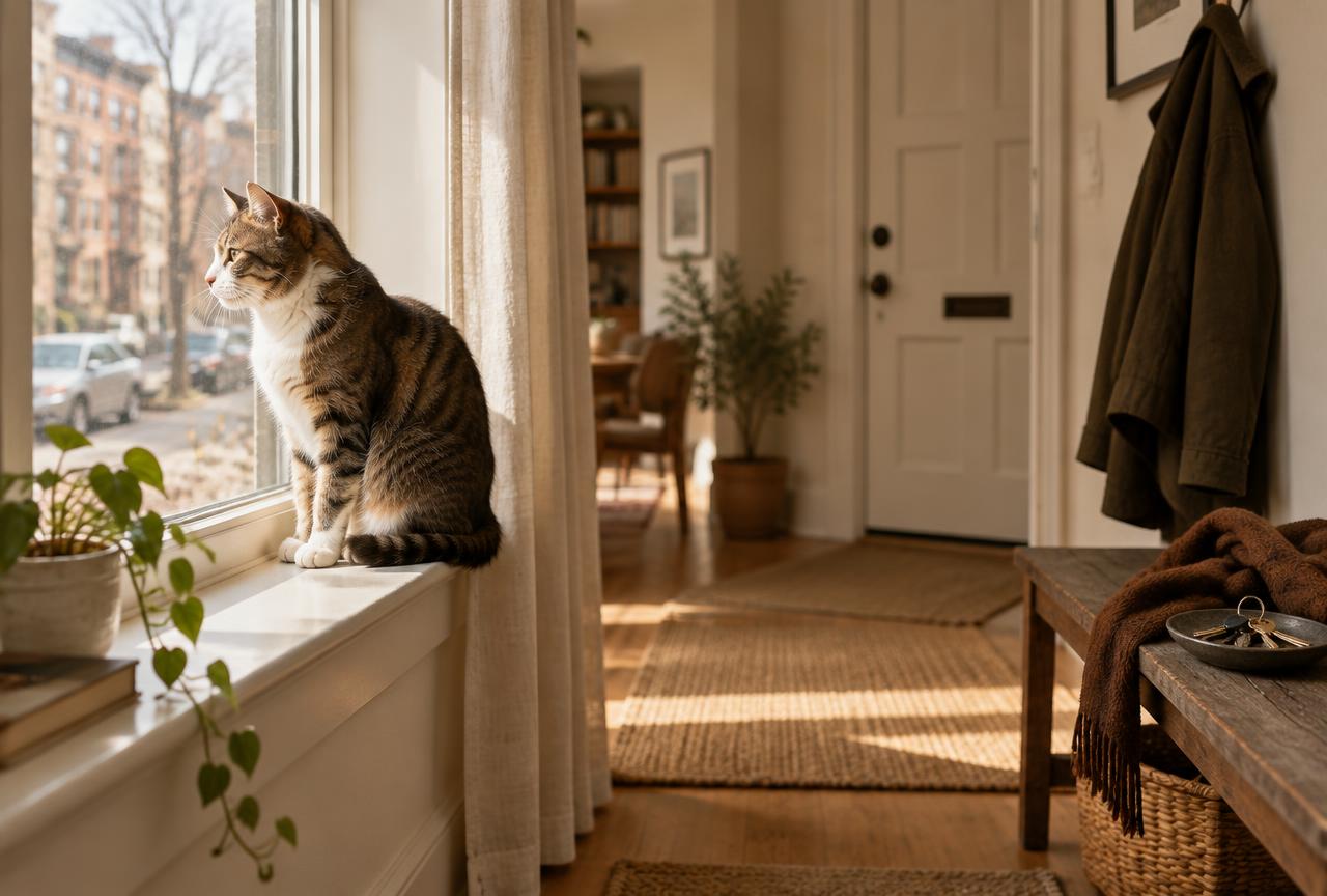 Cover photo for the article Leaving your cat alone: boredom, loneliness and the signs