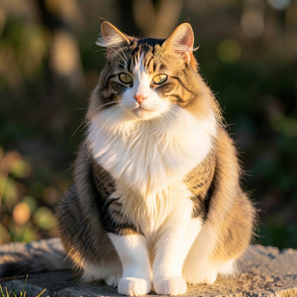 Domestic Longhair cat portrait