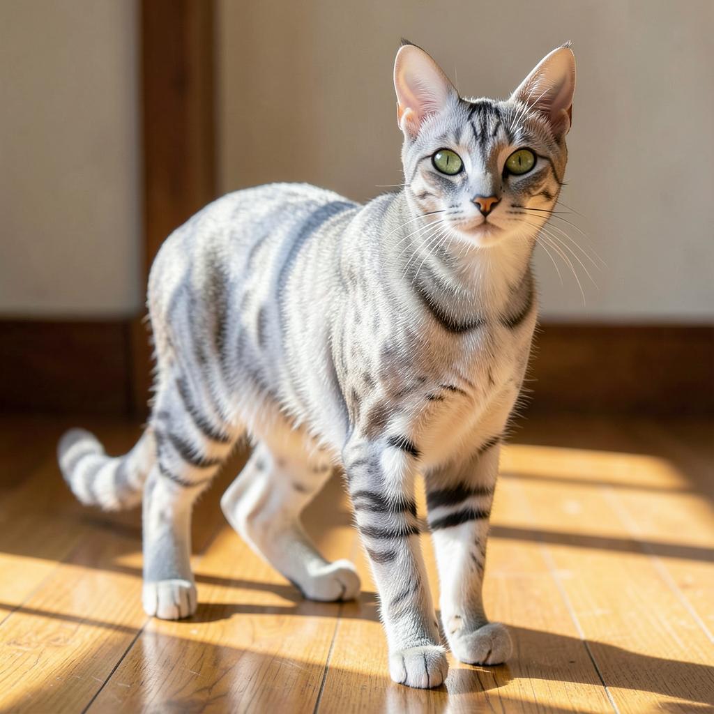 Egyptian Mau cat portrait