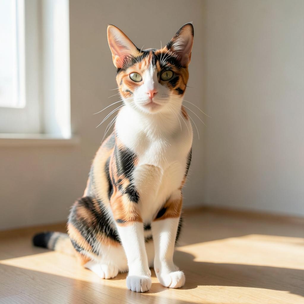 Japanese Bobtail cat portrait
