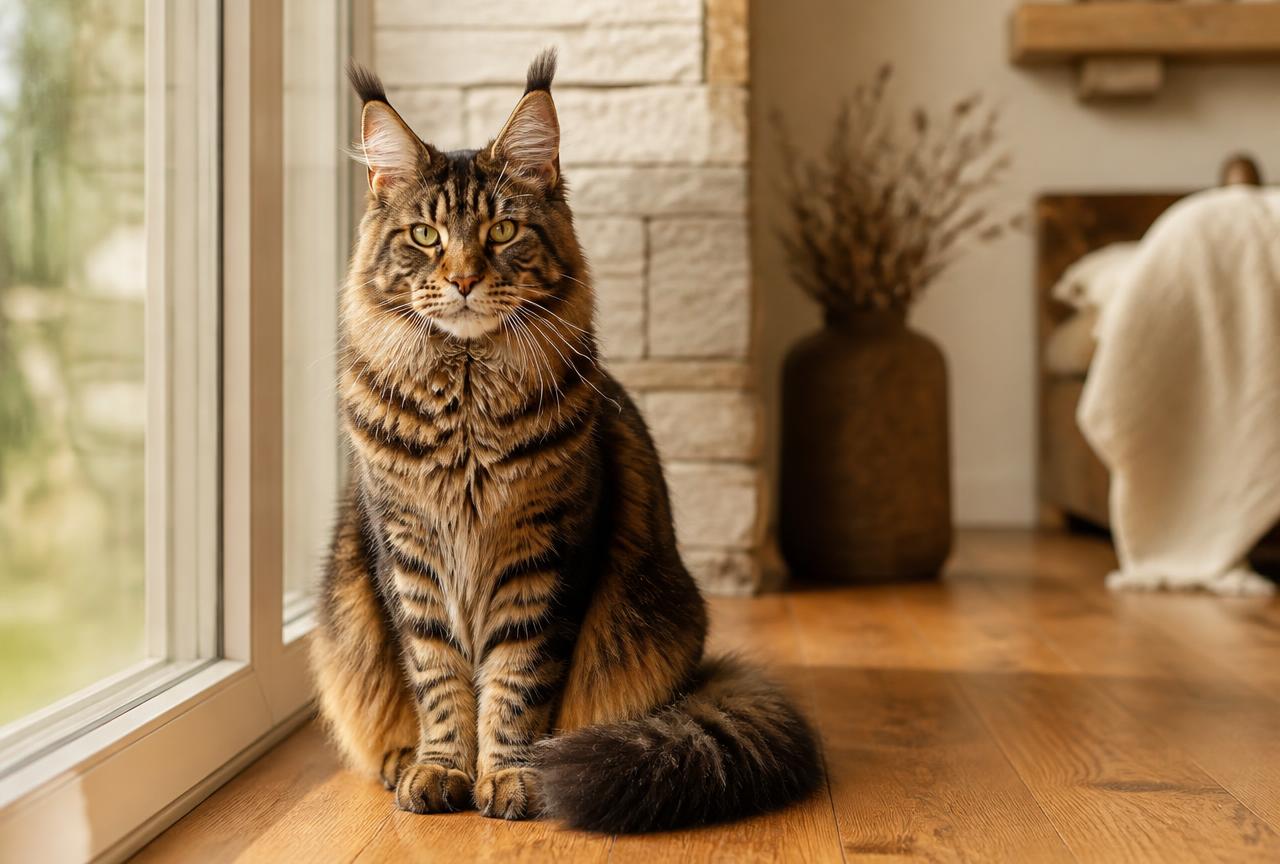Maine Coon cat portrait