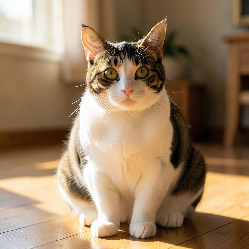 Manx cat portrait