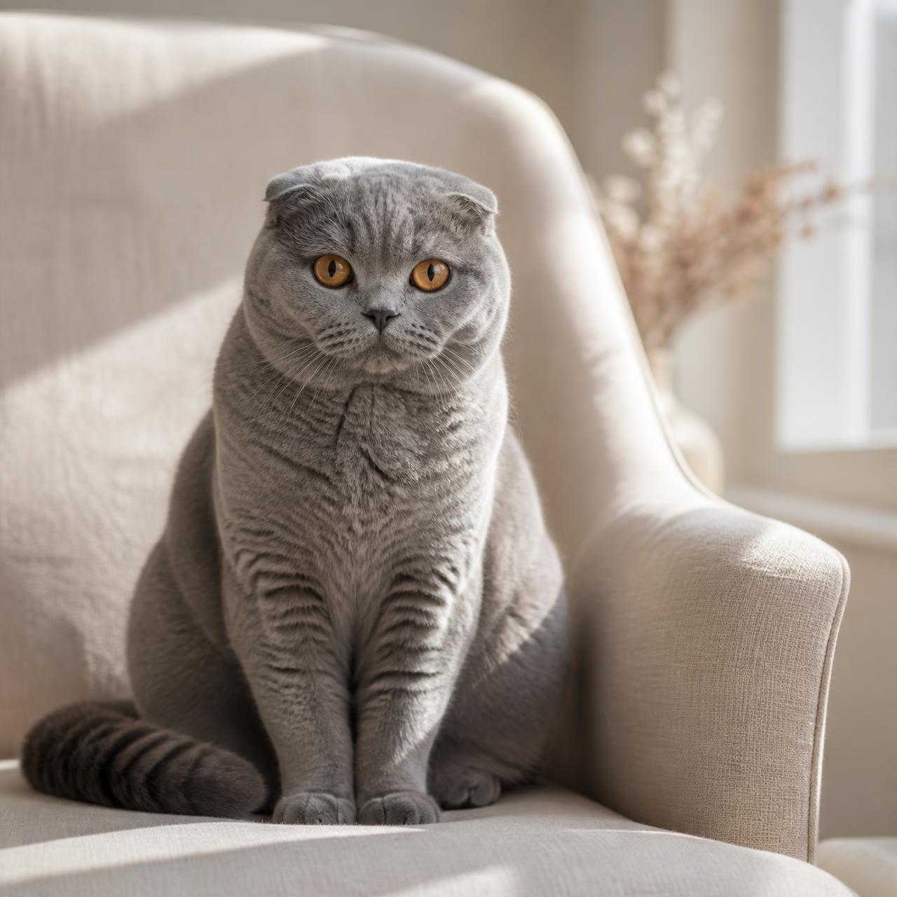 Scottish Fold cat portrait