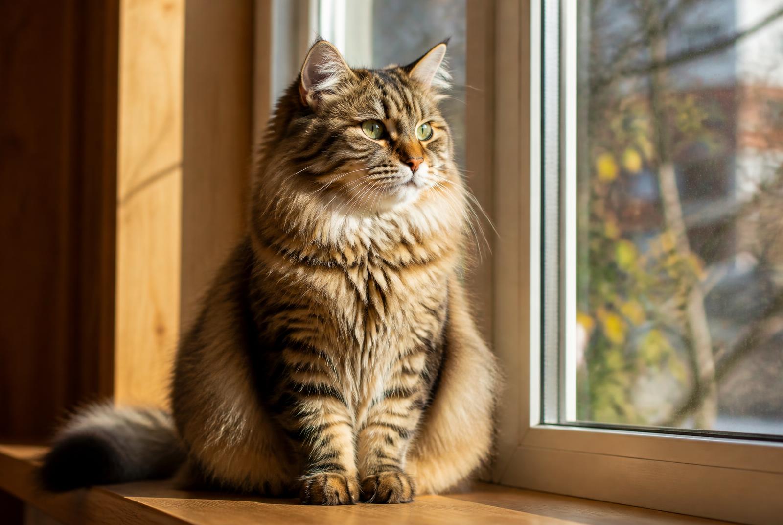 Siberian cat portrait