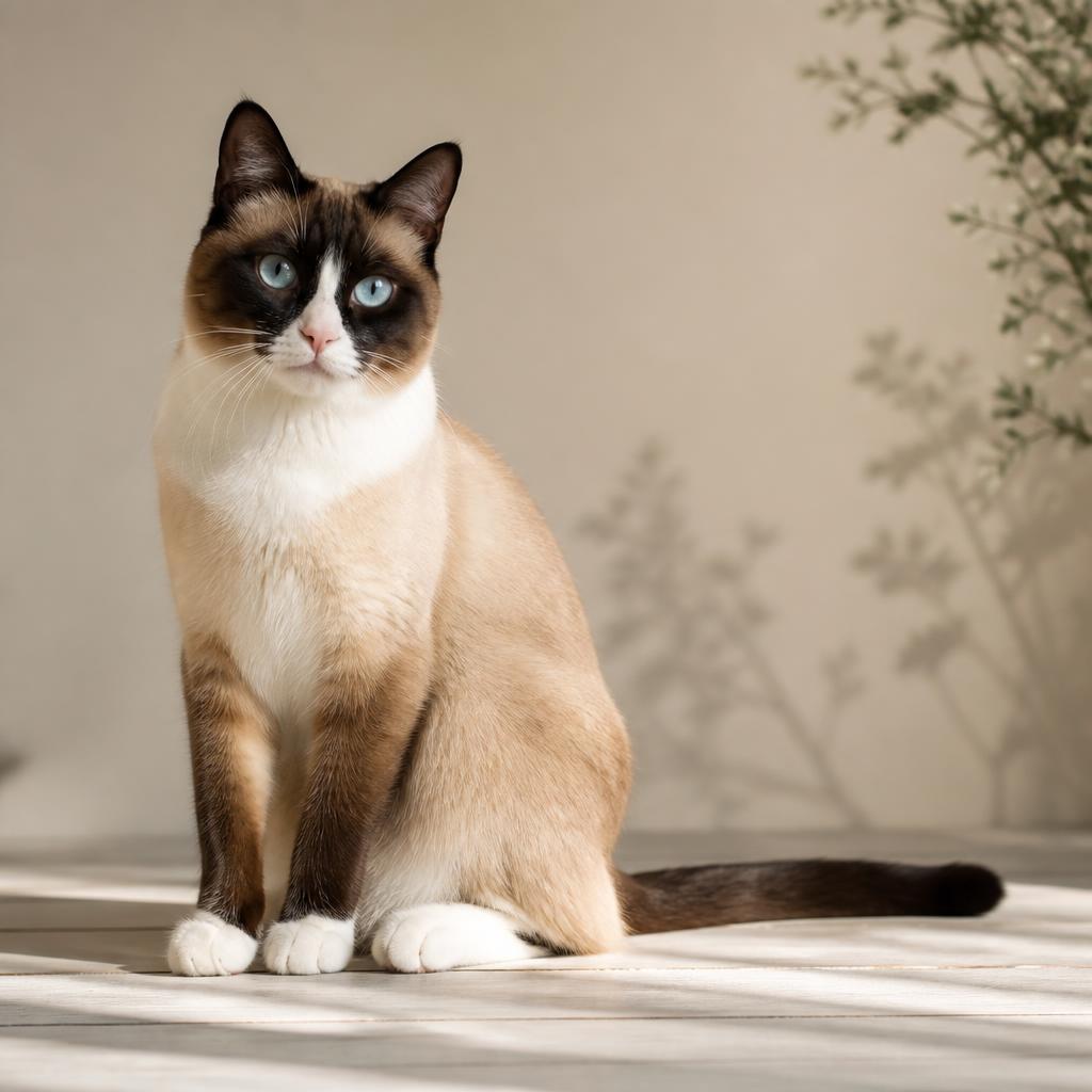Snowshoe cat portrait