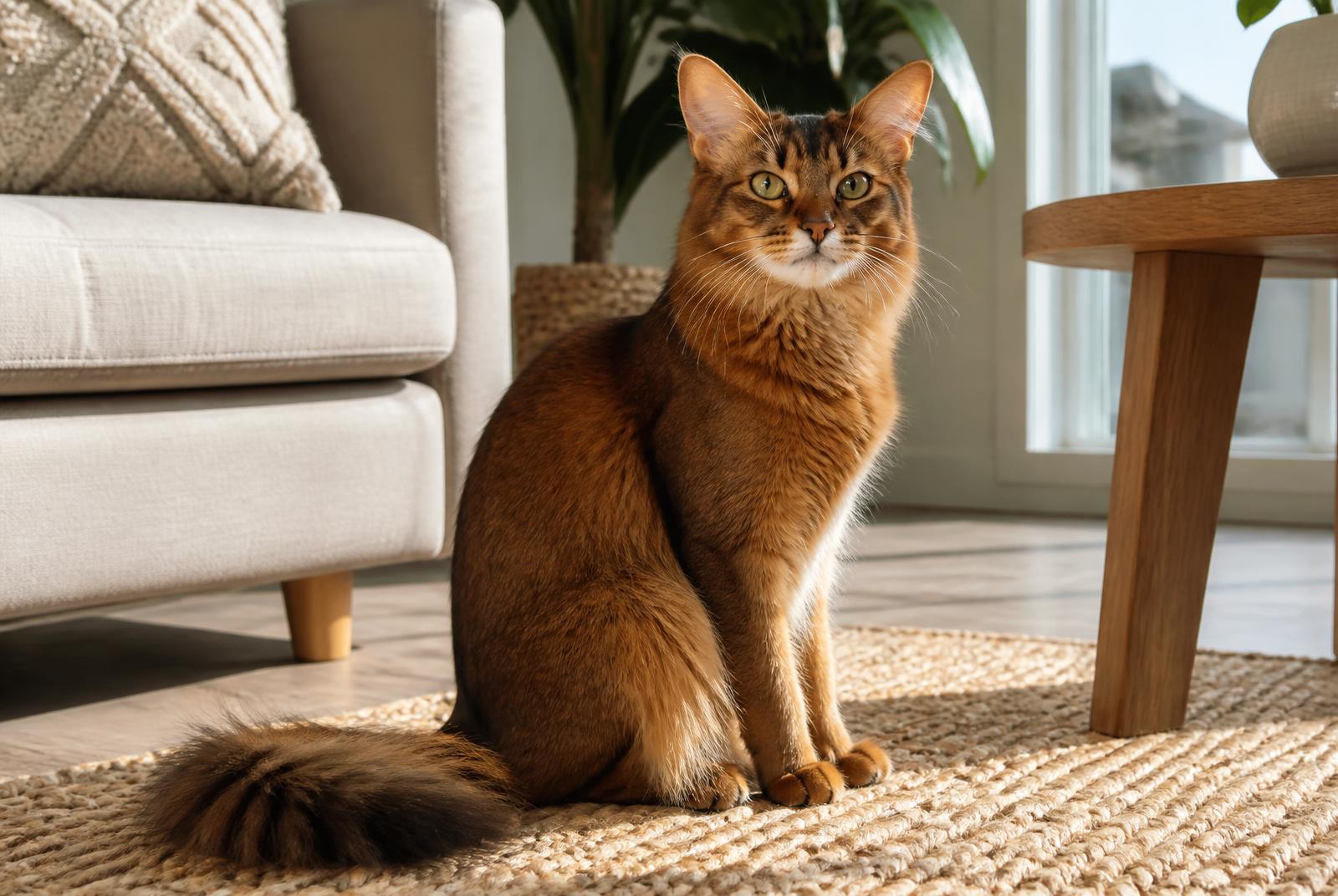 Somali cat portrait
