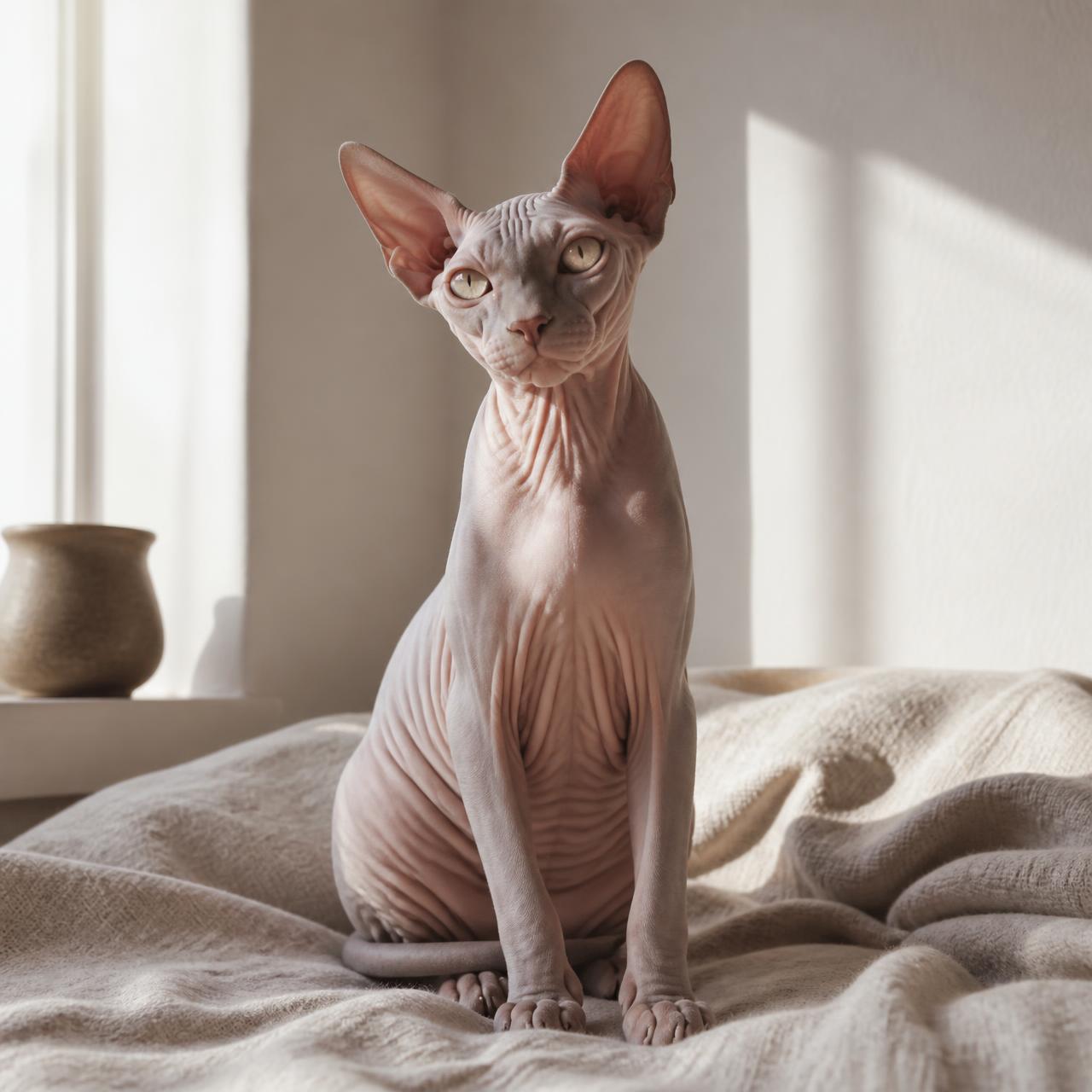 Sphynx cat portrait