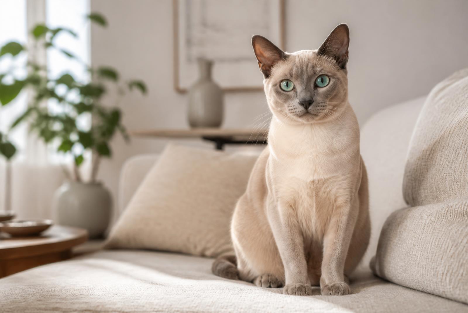 Tonkinese cat portrait